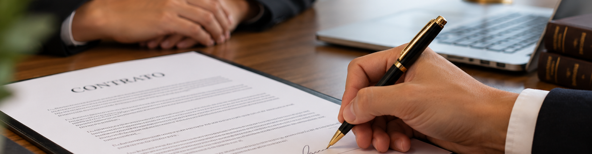 Assinatura de Contrato no Escritório